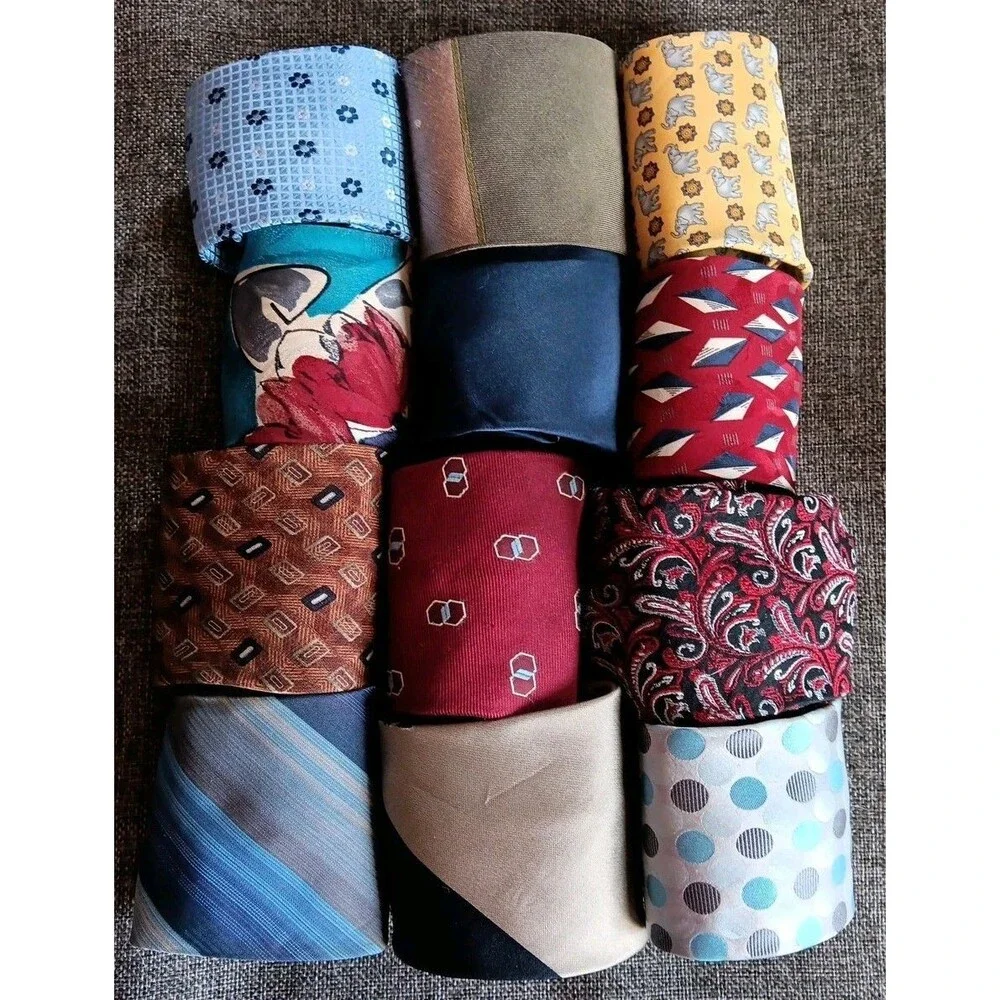 Ties All Silk Crafting Lot Multiple Colors Widths Lengths Imperfect